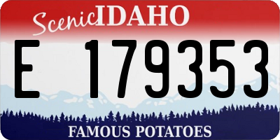 ID license plate E179353