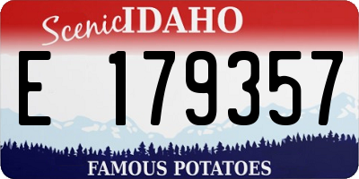 ID license plate E179357