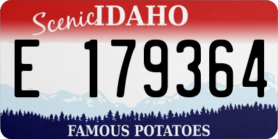 ID license plate E179364
