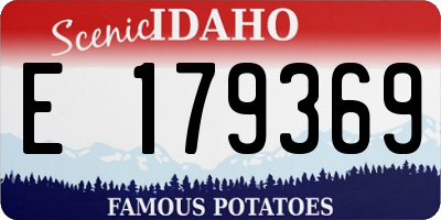 ID license plate E179369