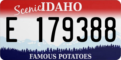 ID license plate E179388