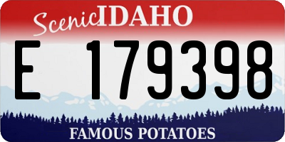 ID license plate E179398