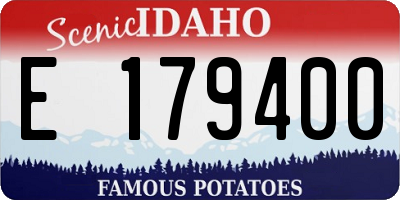 ID license plate E179400