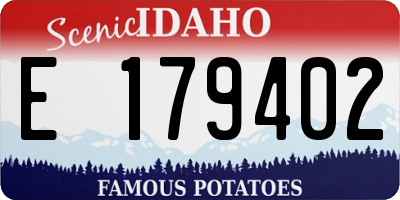 ID license plate E179402