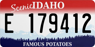 ID license plate E179412