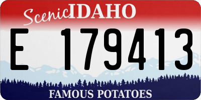 ID license plate E179413