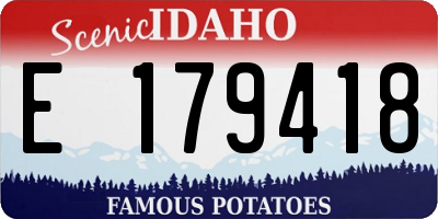 ID license plate E179418