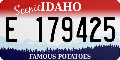 ID license plate E179425