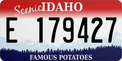 ID license plate E179427