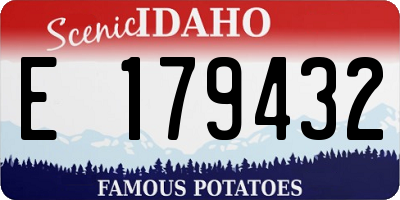 ID license plate E179432