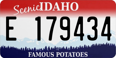 ID license plate E179434