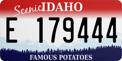ID license plate E179444