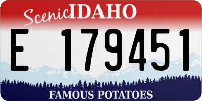 ID license plate E179451