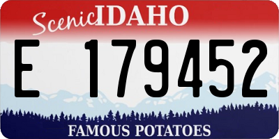 ID license plate E179452
