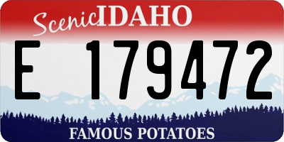 ID license plate E179472