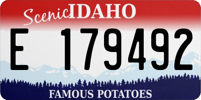 ID license plate E179492