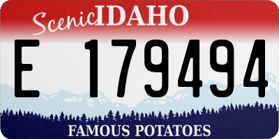 ID license plate E179494