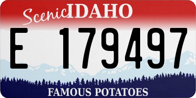 ID license plate E179497