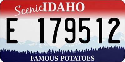 ID license plate E179512
