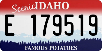 ID license plate E179519