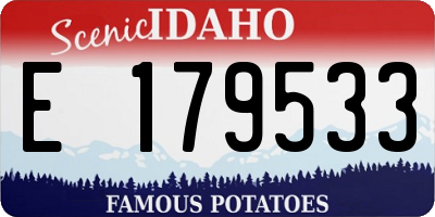 ID license plate E179533