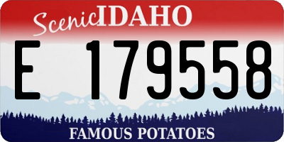 ID license plate E179558