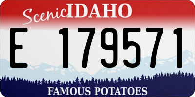 ID license plate E179571