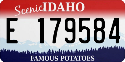 ID license plate E179584