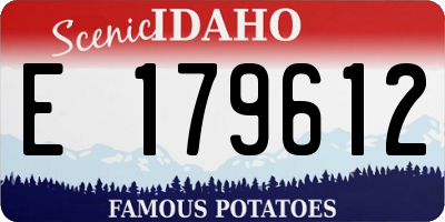 ID license plate E179612