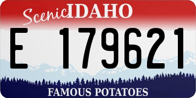 ID license plate E179621