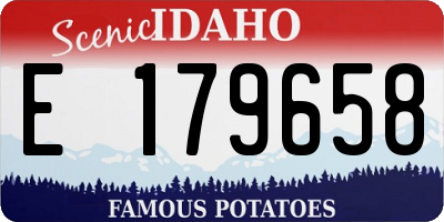 ID license plate E179658