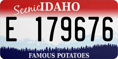ID license plate E179676