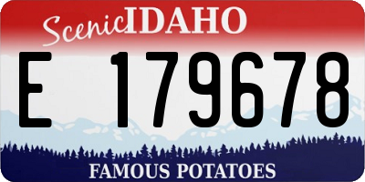 ID license plate E179678