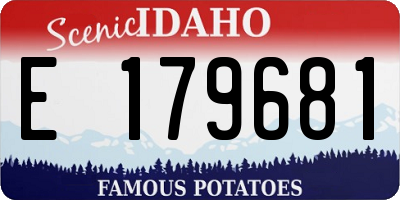 ID license plate E179681