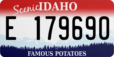 ID license plate E179690