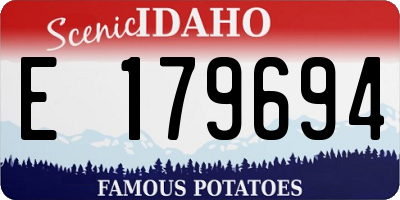 ID license plate E179694