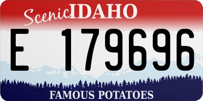 ID license plate E179696