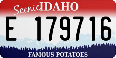 ID license plate E179716