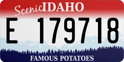ID license plate E179718