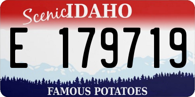 ID license plate E179719