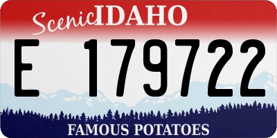 ID license plate E179722