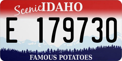 ID license plate E179730