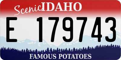 ID license plate E179743