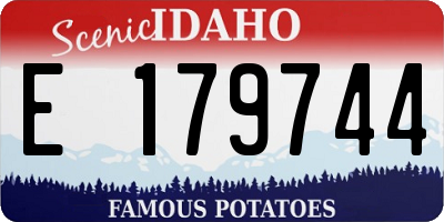 ID license plate E179744