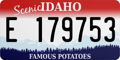 ID license plate E179753