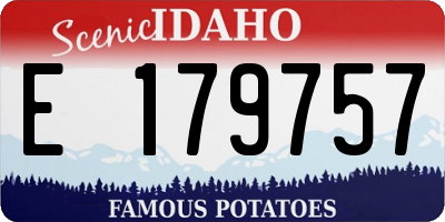 ID license plate E179757