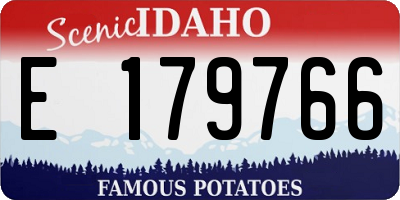 ID license plate E179766