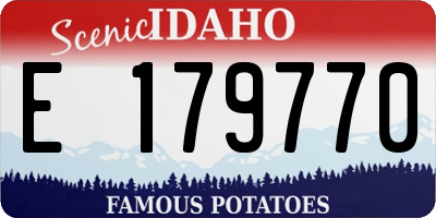 ID license plate E179770