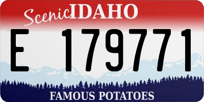 ID license plate E179771