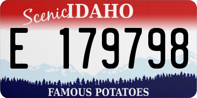 ID license plate E179798